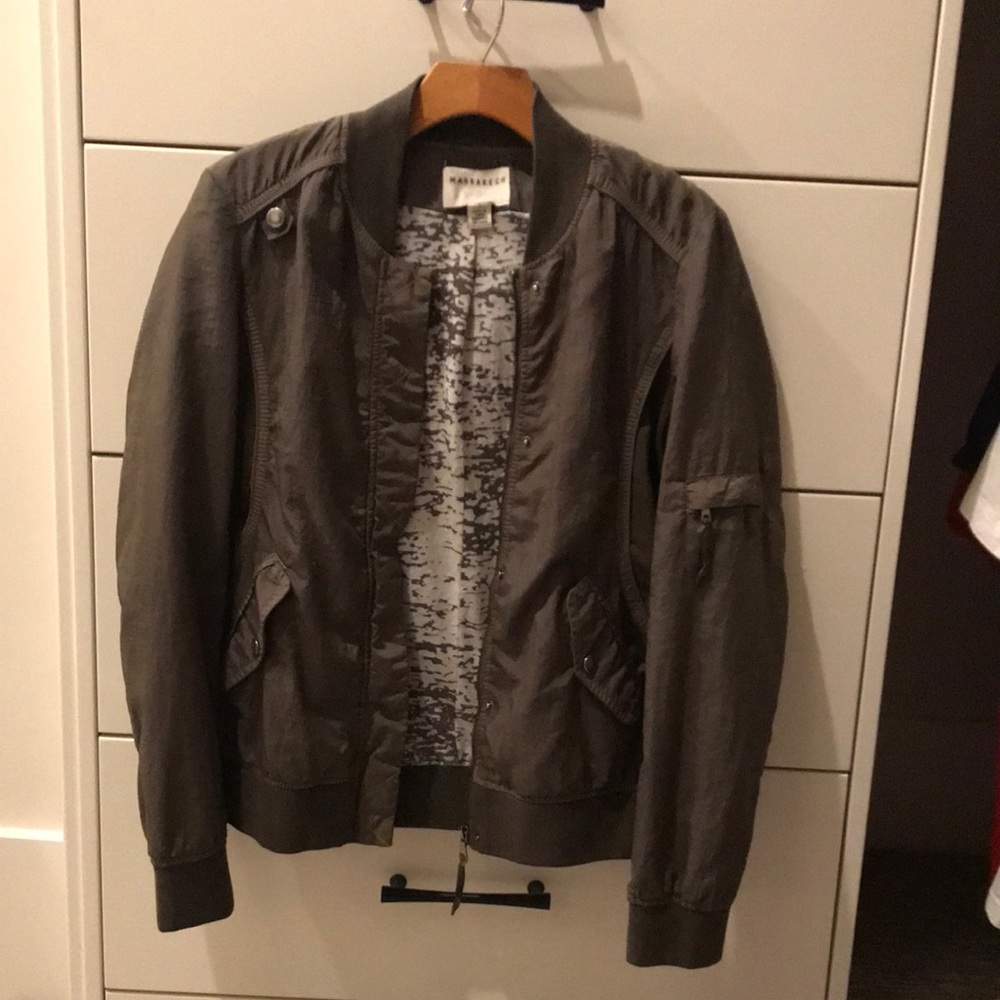 Vista bomber jacket, from Anthropology.  Fully lined, A little small for me.